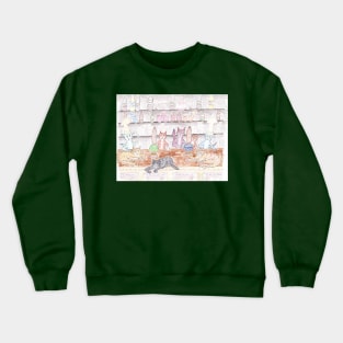 Cool Cats man the bar Crewneck Sweatshirt